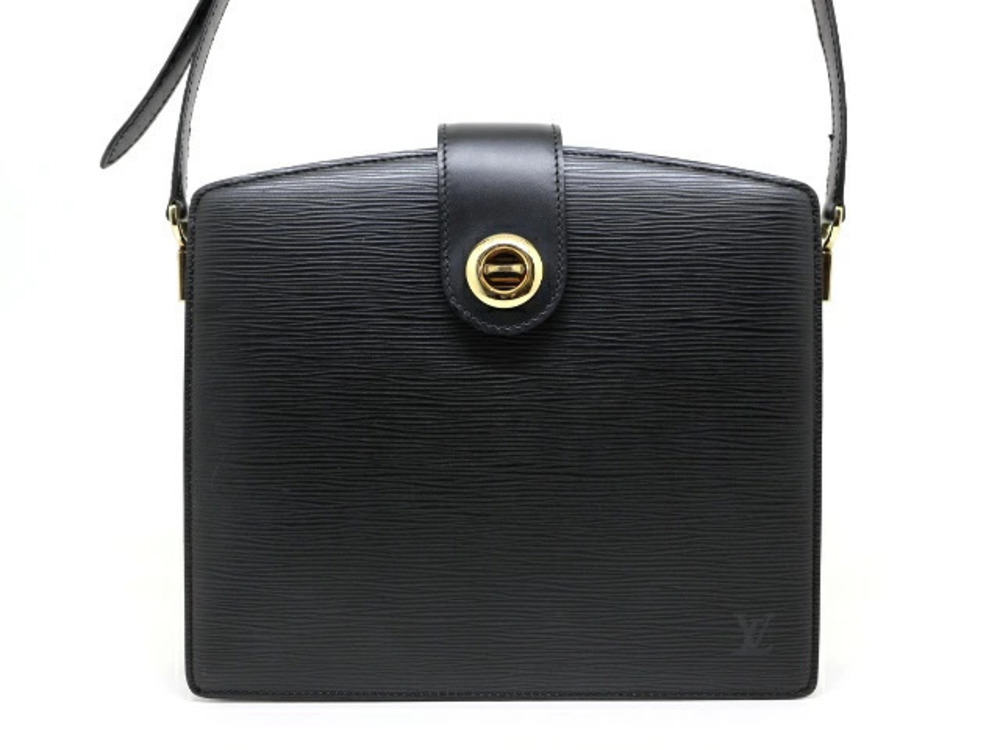 LOUIS VUITTON Bag Shoulder Capucines Epi Noir Black